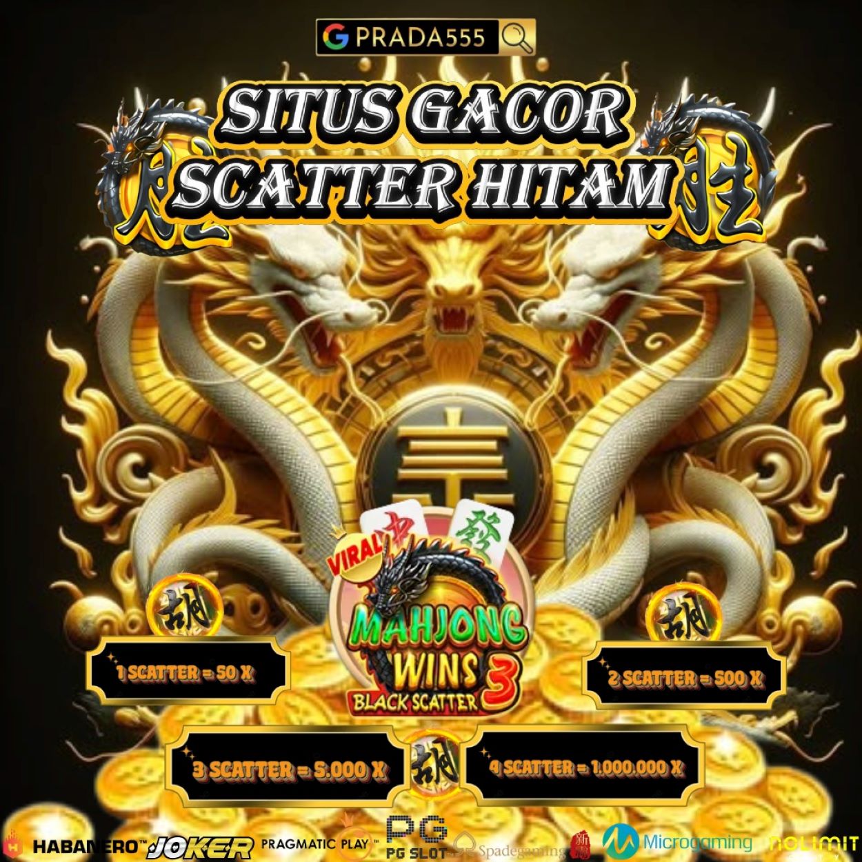 Scatter Hitam Prada555